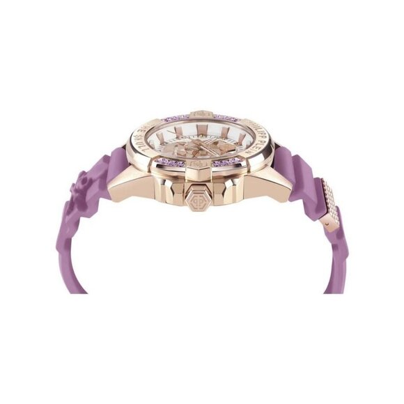 NWT Authentic Philipp Plein The Skull Quartz Crystal Silver Dial Unisex Watch - Picture 3 of 4